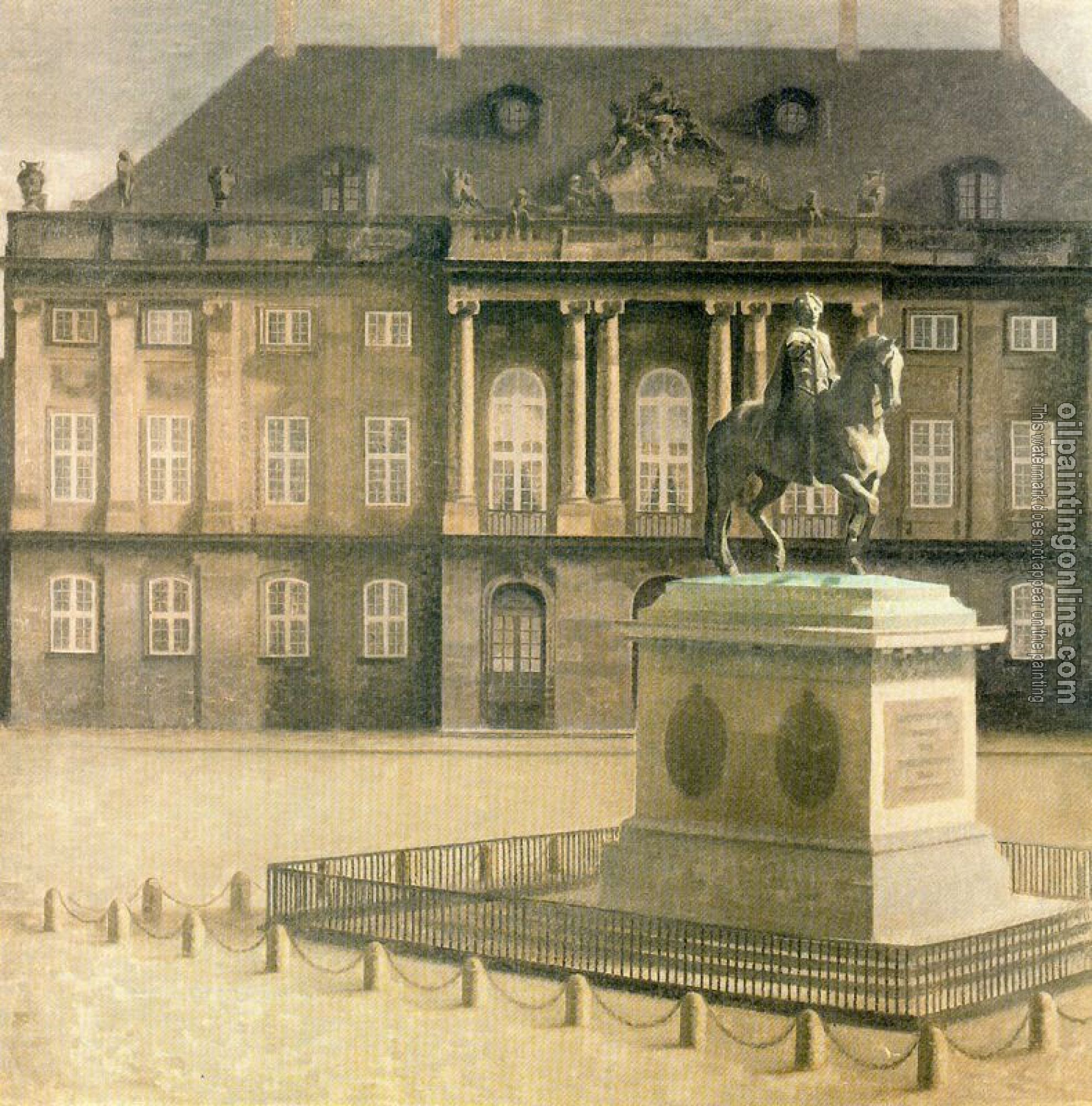 Vilhelm Hammershoi - Plaza Amalienborg